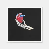 This Is My Heart - Skeleton Heart Hands Napkins