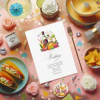 Colorful Tacos and Tequila Fiesta Wedding Invitation