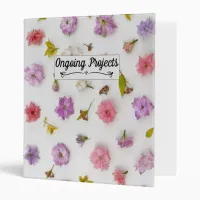 Pretty Floral Blossoms, Unique Photo Mockup Style 3 Ring Binder