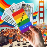 Tarot Rainbow Flag Together in Pride Month LGBT