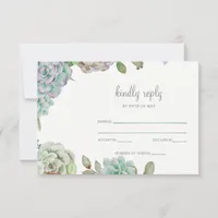 Desert Cactus Succulents Wedding rsvp