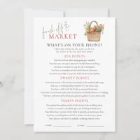 Market Whats on Phone Bridal Shower Game Card