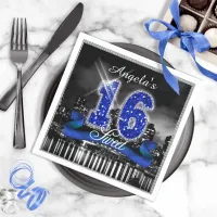 City Lights Sweet Sixteen Blue ID118 Paper Napkins