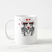 Skeleton Heart Hands Trending Modern Aesthetic Coffee Mug
