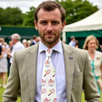 Tennis with Strawberries & Cream Tie