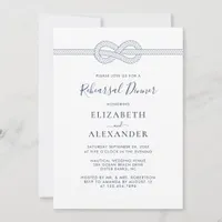 Nautical Rope Knot Rehearsal Dinner Invitation