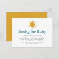 Here comes the son retro Baby Shower book request Enclosure Card