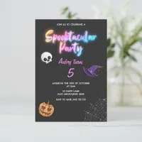 Spooktacular Halloween Cute Colouful Kids Birthday Invitation