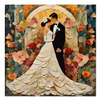 Gorgeous Bride and Groom Collage Acrylic Print