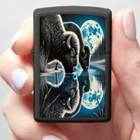 Nightfall Elegance: Buffalo Reflections Zippo Lighter