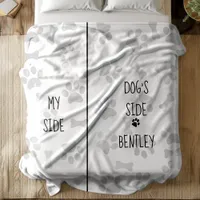 My Side Dogs Side Dog Themed Bedroom Paw Prints Duvet Cover