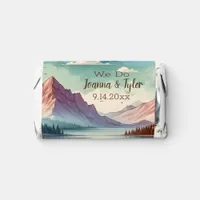 Watercolor Mountain Views Wedding  Hershey's Miniatures