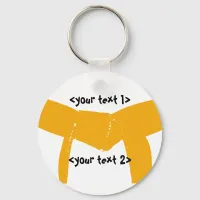 Martial Arts Orange Belt Keychain