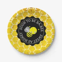 Baby Shower Paper Plates with Honey Bee Theme