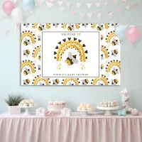 Mod Rainbow Bumblebee Honey Bee Baby Shower Banner