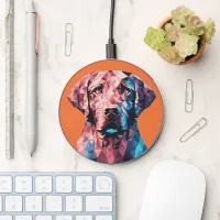 Geometric Labrador Retriever Wireless Charger