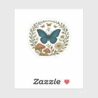 Goblincore Butterfly Fairycore Botanical Apparel C Sticker