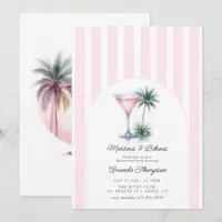 Martinis & Bikinis Tropical Bachelorette Party Invitation