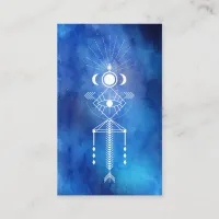 *~* Sacred Watercolor Reiki Tribal Aztec Primal Business Card