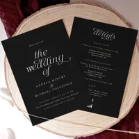 Simple Elegant Romantic All in One Wedding Wedding Invitation