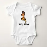 Saucy-Saurus: Whimsical Dino Charm Baby Bodysuit