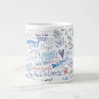 Totally Fun Art Goofy School Doodles Large Coffee Mug