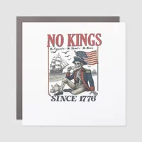 Retro No Kings Since 1776 Rejecting Kings Classic  Car Magnet