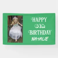 Personalized Photo and Age Happy Birthday Banner