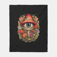 Cottagecore Aesthetic Mushroom Goblincore Design Fleece Blanket