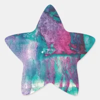 Ink Spilled Abstract Star Sticker