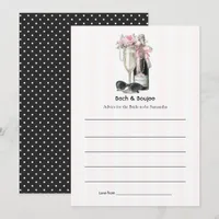 Bach & Boujee Chic Bachelorette Advice Card
