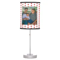 Photo Collage Family Personalized Valentine Heart Table Lamp