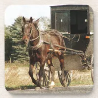 Amish Horse and Buggy Coaster