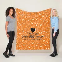 Because I Love You Just Boocause Ghost Gang Orange Fleece Blanket