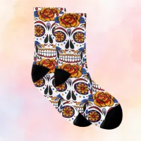 Sugar Skulls Holidays Pattern Socks