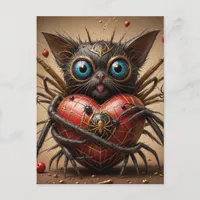 Spider Cat Fantasy Postcard