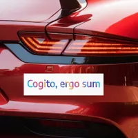 Cogito Ergo Sum Philosophy Quote Colorful Bumper Sticker