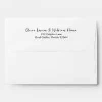 Simple Script Preprinted Return Address Envelope