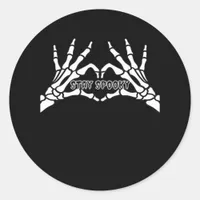 Skeleton Heart And Hands Classic Design  Classic Round Sticker