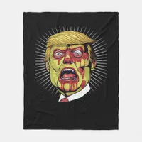 Trumpkin Retro Halloween   Fleece Blanket