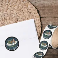 250 Years of Freedom Elegant Patriotic Blue Classic Round Sticker