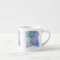 Modern Abstract Floral Espresso Cup