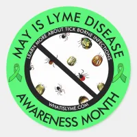 Lyme Disease Awareness Month Ticks Stickers