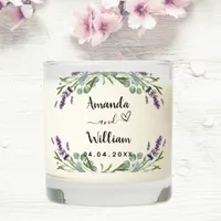 Lavender flowers eucalyptis wedding scented candle