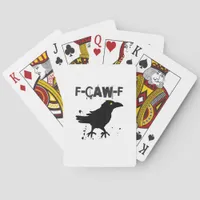 Grunge Coffee F Caw F Crow Humor Creative Style Poker Cards