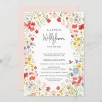 Baby in Bloom Wildflowers Baby Girl Baby Shower Invitation