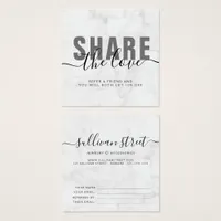 Elegant Marble Share the Love Referral Card