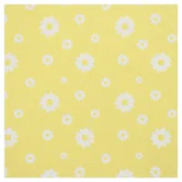 Daisy Flower Yellow White Summer Pattern Fabric