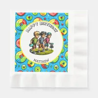 Personalized Disc Golf Boy's Birthday   Napkins