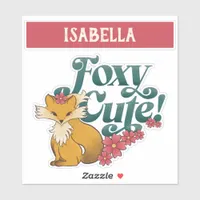 Foxy Cute with Flowers Sticker